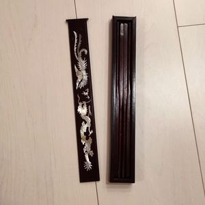New red wood chopsticks gift set of 2 pairs